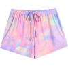imageEkouaer Women Pajama Shorts Comfy Lounge Bottom with Pockets Stretch Strip Sleepwear Drawstring Pj Bottoms Sleep ShortsTie Dye Pink