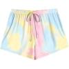 imageEkouaer Women Pajama Shorts Comfy Lounge Bottom with Pockets Stretch Strip Sleepwear Drawstring Pj Bottoms Sleep ShortsTie Dye Yellow