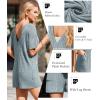 imageEkouaer Rompers for Women Casual Ribbed Short Sleeve TShirt Tee Romper Summer Outfits with Pockets 2025Blue