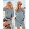 imageEkouaer Rompers for Women Casual Ribbed Short Sleeve TShirt Tee Romper Summer Outfits with Pockets 2025Blue