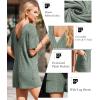 imageEkouaer Rompers for Women Casual Ribbed Short Sleeve TShirt Tee Romper Summer Outfits with Pockets 2025Green