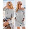 imageEkouaer Rompers for Women Casual Ribbed Short Sleeve TShirt Tee Romper Summer Outfits with Pockets 2025Light Gery