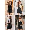 imageEkouaer Women Rompers Waffle Summer Overalls Shorts Loose Jumpsuit with Pockets Casual 2025 Beach Outfits Vacation ClothesBlack