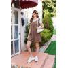 imageEkouaer Women Rompers Waffle Summer Overalls Shorts Loose Jumpsuit with Pockets Casual 2025 Beach Outfits Vacation ClothesBrown