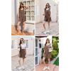 imageEkouaer Women Rompers Waffle Summer Overalls Shorts Loose Jumpsuit with Pockets Casual 2025 Beach Outfits Vacation ClothesBrown