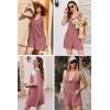 imageEkouaer Women Rompers Waffle Summer Overalls Shorts Loose Jumpsuit with Pockets Casual 2025 Beach Outfits Vacation ClothesCassis