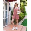 imageEkouaer Women Rompers Waffle Summer Overalls Shorts Loose Jumpsuit with Pockets Casual 2025 Beach Outfits Vacation ClothesCassis