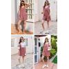 imageEkouaer Women Rompers Waffle Summer Overalls Shorts Loose Jumpsuit with Pockets Casual 2025 Beach Outfits Vacation ClothesCassis