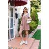 imageEkouaer Women Rompers Waffle Summer Overalls Shorts Loose Jumpsuit with Pockets Casual 2025 Beach Outfits Vacation ClothesDirty Pink