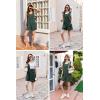 imageEkouaer Women Rompers Waffle Summer Overalls Shorts Loose Jumpsuit with Pockets Casual 2025 Beach Outfits Vacation ClothesGreen