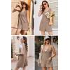imageEkouaer Women Rompers Waffle Summer Overalls Shorts Loose Jumpsuit with Pockets Casual 2025 Beach Outfits Vacation ClothesKhaki