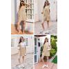 imageEkouaer Women Rompers Waffle Summer Overalls Shorts Loose Jumpsuit with Pockets Casual 2025 Beach Outfits Vacation ClothesLight Brown