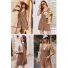 imageEkouaer Women Rompers Waffle Summer Overalls Shorts Loose Jumpsuit with Pockets Casual 2025 Beach Outfits Vacation ClothesLight Coffee