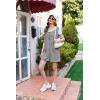 imageEkouaer Women Rompers Waffle Summer Overalls Shorts Loose Jumpsuit with Pockets Casual 2025 Beach Outfits Vacation ClothesLight Grey