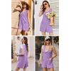 imageEkouaer Women Rompers Waffle Summer Overalls Shorts Loose Jumpsuit with Pockets Casual 2025 Beach Outfits Vacation ClothesLilac