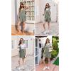 imageEkouaer Women Rompers Waffle Summer Overalls Shorts Loose Jumpsuit with Pockets Casual 2025 Beach Outfits Vacation ClothesMint Green