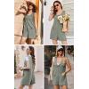 imageEkouaer Women Rompers Waffle Summer Overalls Shorts Loose Jumpsuit with Pockets Casual 2025 Beach Outfits Vacation ClothesMint Green
