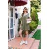 imageEkouaer Women Rompers Waffle Summer Overalls Shorts Loose Jumpsuit with Pockets Casual 2025 Beach Outfits Vacation ClothesOlive
