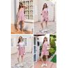imageEkouaer Women Rompers Waffle Summer Overalls Shorts Loose Jumpsuit with Pockets Casual 2025 Beach Outfits Vacation ClothesPink
