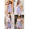 imageEkouaer Women Rompers Waffle Summer Overalls Shorts Loose Jumpsuit with Pockets Casual 2025 Beach Outfits Vacation ClothesPurple