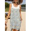 imageEkouaer Women Summer Casual Sleeveless Rompers Spaghetti Strap Shorts Overalls Boho Floral Outfits 2025 Jumpsuit With PocketsAwhite Floral Print
