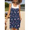 imageEkouaer Women Summer Casual Sleeveless Rompers Spaghetti Strap Shorts Overalls Boho Floral Outfits 2025 Jumpsuit With PocketsBlack Floral Print