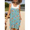 imageEkouaer Women Summer Casual Sleeveless Rompers Spaghetti Strap Shorts Overalls Boho Floral Outfits 2025 Jumpsuit With PocketsBlue Floral Print