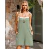 imageEkouaer Women Summer Casual Sleeveless Rompers Spaghetti Strap Shorts Overalls Boho Floral Outfits 2025 Jumpsuit With PocketsLight Green