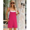 imageEkouaer Women Summer Casual Sleeveless Rompers Spaghetti Strap Shorts Overalls Boho Floral Outfits 2025 Jumpsuit With PocketsRose