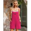 imageEkouaer Women Summer Casual Sleeveless Rompers Spaghetti Strap Shorts Overalls Boho Floral Outfits 2025 Jumpsuit With PocketsRose