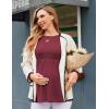 imageEkouaer Womens Maternity Tops Long Sleeve Pregnancy Tunic Blouses Crew Neck Ribbed Shirts Pregnant ClothesWine Red