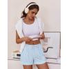 imageEkouaer Womens Pajama Shorts Casual Summer Sleep Shorts Cute Printed Lounge Pj Bottoms with Drawstring ampamp PocketsBlue Star