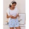 imageEkouaer Womens Pajama Shorts Casual Summer Sleep Shorts Cute Printed Lounge Pj Bottoms with Drawstring ampamp PocketsLight Blue Dogs