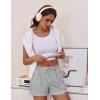 imageEkouaer Womens Pajama Shorts Casual Summer Sleep Shorts Cute Printed Lounge Pj Bottoms with Drawstring ampamp PocketsLight Grey