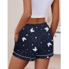 imageEkouaer Womens Pajama Shorts Casual Summer Sleep Shorts Cute Printed Lounge Pj Bottoms with Drawstring ampamp PocketsSky Butterfly
