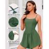 imageEkouaer Womens Summer Sleeveless Workout Rompers Athletic Jumpsuit Double Lined Shorts One Piece Gym Yoga Clothes XSXLDark Green