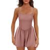 imageEkouaer Womens Summer Sleeveless Workout Rompers Athletic Jumpsuit Double Lined Shorts One Piece Gym Yoga Clothes XSXLDark Pink
