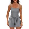 imageEkouaer Womens Summer Sleeveless Workout Rompers Athletic Jumpsuit Double Lined Shorts One Piece Gym Yoga Clothes XSXLGrey
