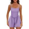 imageEkouaer Womens Summer Sleeveless Workout Rompers Athletic Jumpsuit Double Lined Shorts One Piece Gym Yoga Clothes XSXLLilac Purple