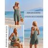 imageEkouaer Rompers for Women Summer Casual Sleeveless Spaghetti Strap Jumpsuit Ribbed Shorts Overalls with PocketsArmy Green