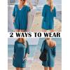 imageEkouaer Summer Rompers for Women 2025 Short Sleeve Oversized Reversible Baggy Tshirt Romper Jumpsuit Outfits with PocketsBlue