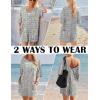 imageEkouaer Summer Rompers for Women 2025 Short Sleeve Oversized Reversible Baggy Tshirt Romper Jumpsuit Outfits with PocketsFloral White