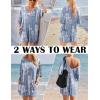 imageEkouaer Summer Rompers for Women 2025 Short Sleeve Oversized Reversible Baggy Tshirt Romper Jumpsuit Outfits with PocketsTie Dye Blue