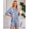 imageEkouaer Summer Rompers for Women 2025 Short Sleeve Oversized Reversible Baggy Tshirt Romper Jumpsuit Outfits with PocketsTie Dye Blue
