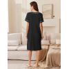 imageEkouaer Women Zipper Robe Short Waffle Knit Bathrobe Lightweight Housecoat Soft Knee Length Loungewear with Pockets SXXXLBlack