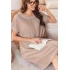 imageEkouaer Women Zipper Robe Short Waffle Knit Bathrobe Lightweight Housecoat Soft Knee Length Loungewear with Pockets SXXXLKhaki