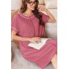 imageEkouaer Women Zipper Robe Short Waffle Knit Bathrobe Lightweight Housecoat Soft Knee Length Loungewear with Pockets SXXXLPurple Gray Red