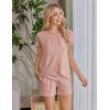 imageEkouaer Womens Maternity Nursing Pajamas Set Breastfeeding Sleepwear Double Layer Short Sleeve Top ampamp Shorts Nursing PjsApink