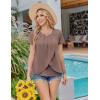 imageEkouaer Womens Maternity Nursing Pajamas Set Breastfeeding Sleepwear Double Layer Short Sleeve Top ampamp Shorts Nursing PjsBrown