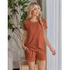 imageEkouaer Womens Maternity Nursing Pajamas Set Breastfeeding Sleepwear Double Layer Short Sleeve Top ampamp Shorts Nursing PjsCaramel